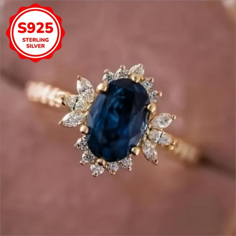 Custom Oval-Cut Sapphire Vintage Floral Halo Ring